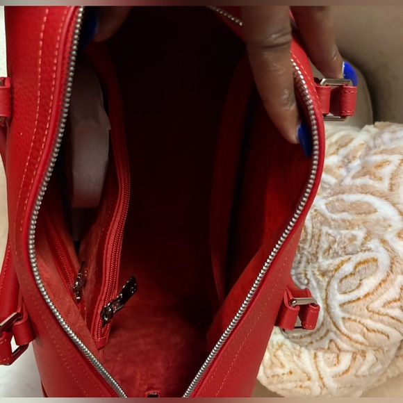 Sassy Jones Red Dottie Leather Handbag - Picture 5 of 6